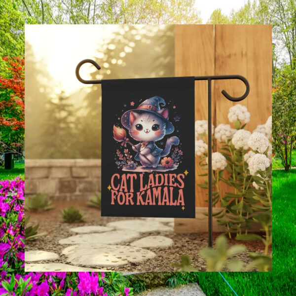Cat Ladies for Kamala Harris House Flag