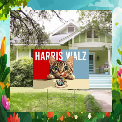 Cat Ladies for Kamala Harris Walz Yard Sign