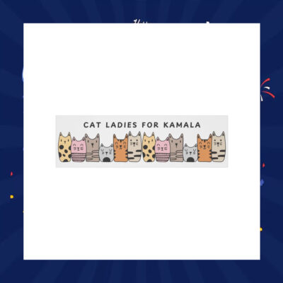 Cat Ladies for Kamala Magnetic Bumper Sticker