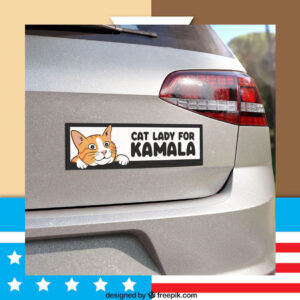 Cat Lady For Kamala Car Magnet