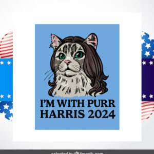 Cat Lady I'm With Purr Harris 2024 Poster
