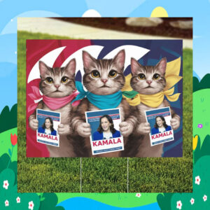 Cat Lady Kamala Harris for President 2024 Yard Sign