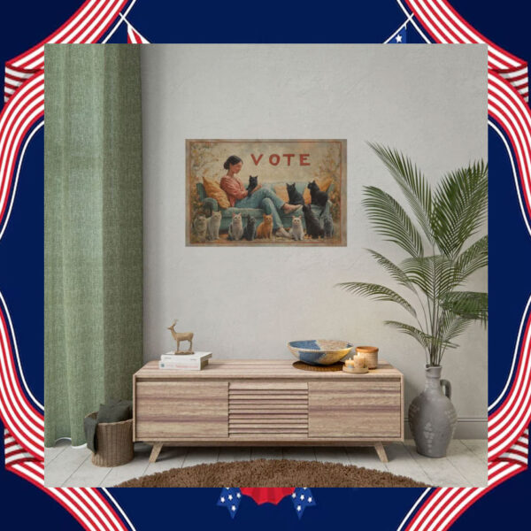 Cat Lady Vote Kamala Harrris Poster