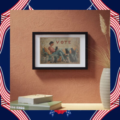 Cat Lady Vote Kamala Harrris Poster
