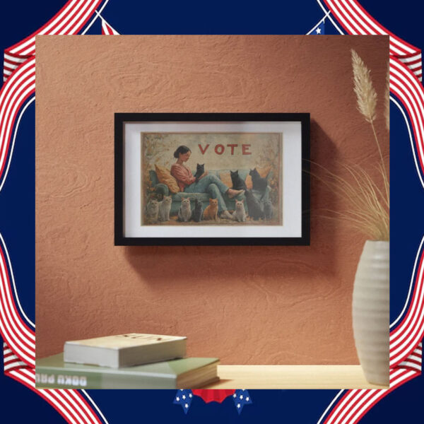 Cat Lady Vote Kamala Harrris Poster