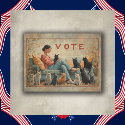 Cat Lady Vote Kamala Harrris Poster