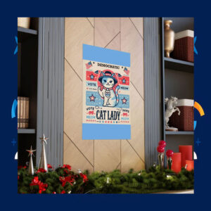 Cat Lady Vote Meow Kamala Democracy Poster