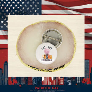 Cat Lady for Kamala Pin Button