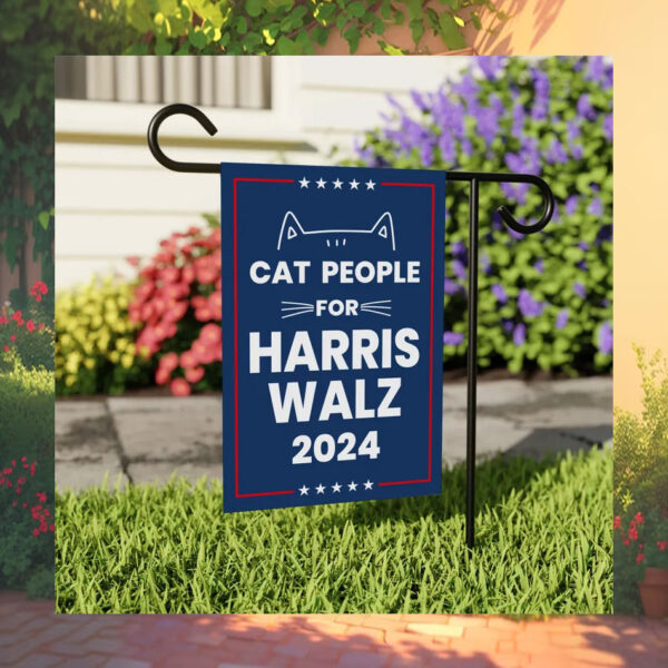 Cat People For Harris Walz 2024 Flags