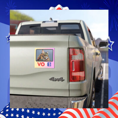 Cat Vote Kamala Harris Car Magnet