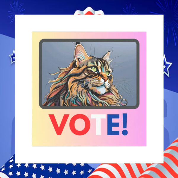 Cat Vote Kamala Harris Car Magnet