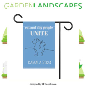 Cat and Dog People Unite For Kamala 2024 Flag