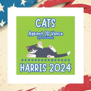 Cats Against JD Vance Vote Harris 2024 Car Magnet