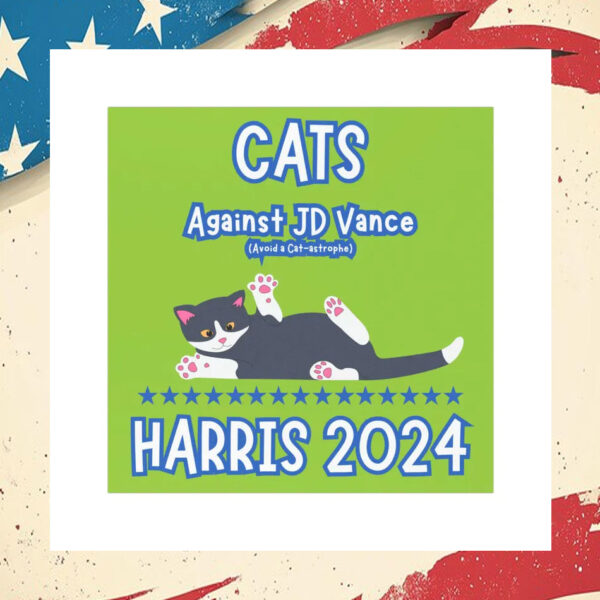Cats Against JD Vance Vote Harris 2024 Car Magnet