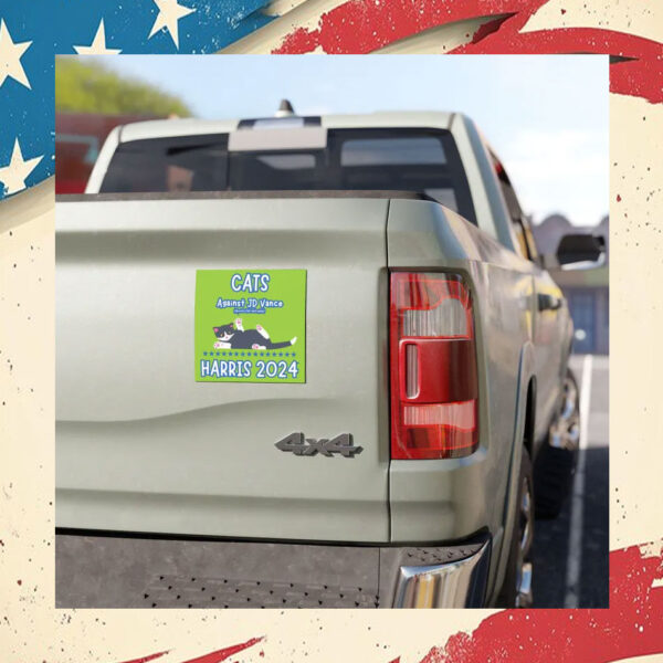 Cats Against JD Vance Vote Harris 2024 Car Magnet