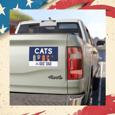 Cats For Gus' Dad Harris Walz 2024 Car Magnet