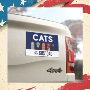 Cats For Gus' Dad Harris Walz 2024 Car Magnet