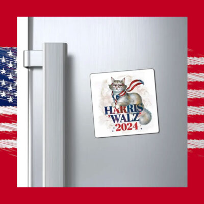 Cats For Harris Walz 2024 Magnets
