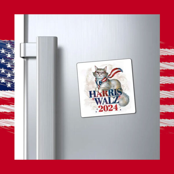 Cats For Harris Walz 2024 Magnets