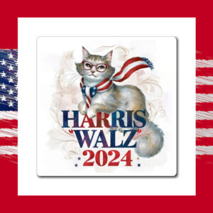 Cats For Harris Walz 2024 Magnets