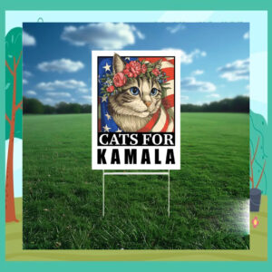 Cats For Kamala 2024 Election Yard Signs