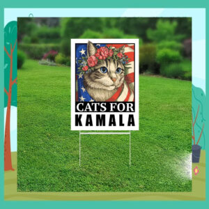 Cats For Kamala 2024 Election Yard Signs