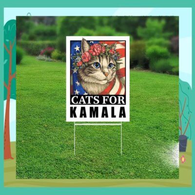Cats For Kamala 2024 Election Yard Signs