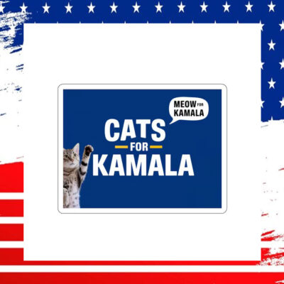 Cats For Kamala 24 Election Sticker