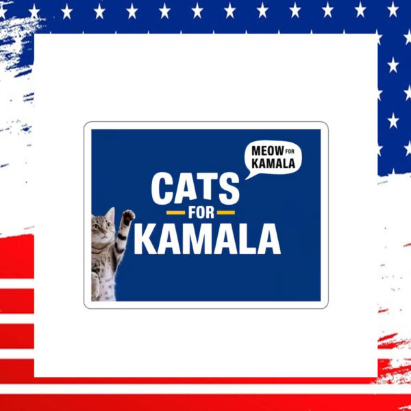 Cats For Kamala 24 Election Sticker