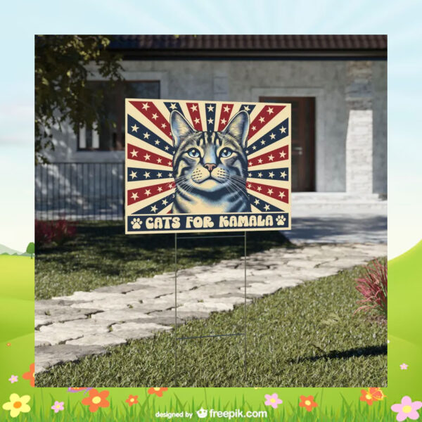 Cats For Kamala 24 Yard Sign
