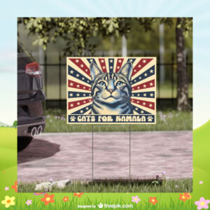 Cats For Kamala 24 Yard Sign