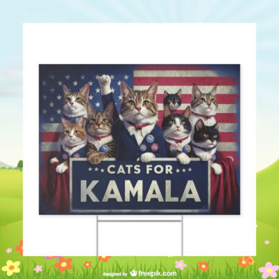 Cats For Kamala 24 Yard Signs