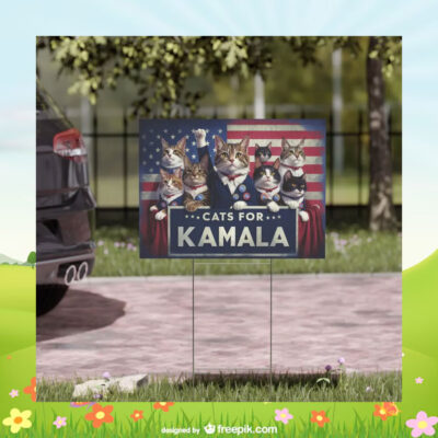 Cats For Kamala 24 Yard Signs