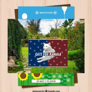 Cats For Kamala Election Yard Sign