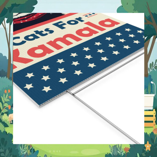 Cats For Kamala Harris 2024 President Yard Sign