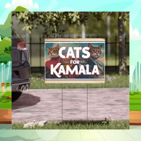 Cats For Kamala Harris 2024 Yard Signs