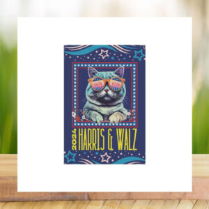 Cats Ladies Vote Harris Walz 2024 Garden Flag