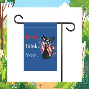 Cats Read Think Vote Kamala Flag