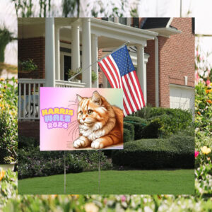 Cats for Harris Walz 2024 Obviously Yard Sign