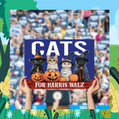 Cats for Harris Walz 2024 Obviously Yard Signs