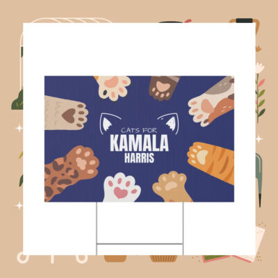 Cats for Kamala Harris Plastic Yard Sign