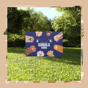 Cats for Kamala Harris Plastic Yard Sign