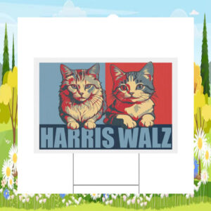 Cats for Kamala Harris Plastic Yard Signs