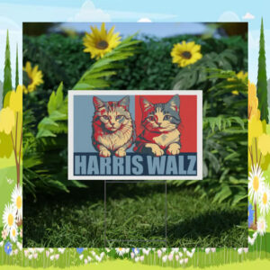 Cats for Kamala Harris Plastic Yard Signs