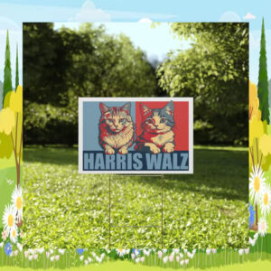 Cats for Kamala Harris Plastic Yard Signs