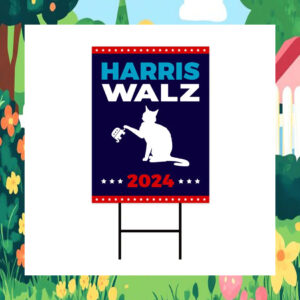 Childless Cat Harris Walz Yard Sign