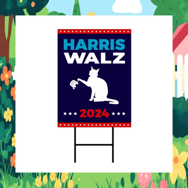 Childless Cat Harris Walz Yard Sign