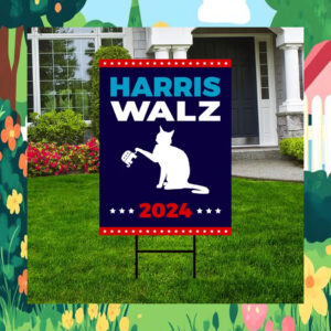 Childless Cat Harris Walz Yard Sign