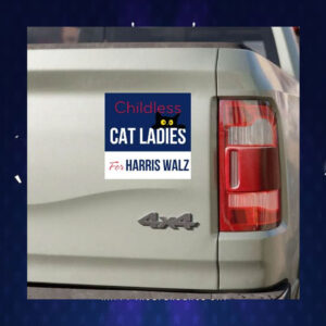 Childless Cat Ladies For Harris Walz Car Magnet