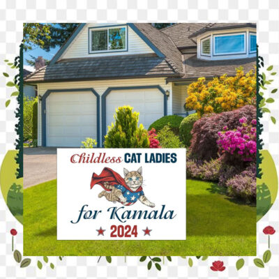 Childless Cat Ladies For Kamala 2024 House Yard Sign
